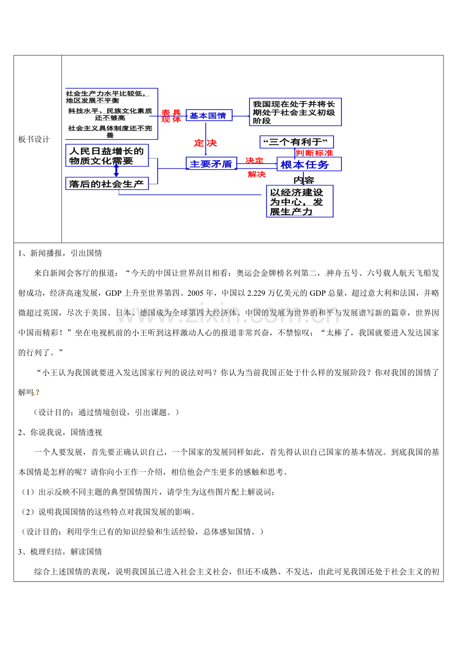 九年级政治11初级阶段的社会主义教案粤教版.doc_第2页