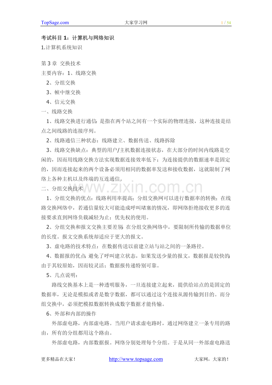 网络工程师复习笔记1至15章.doc_第1页