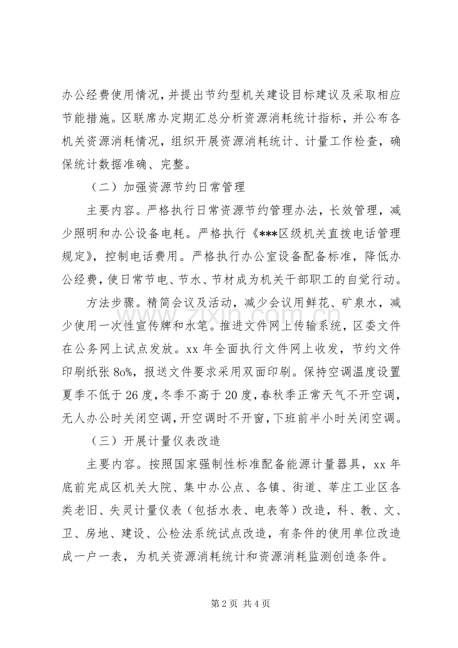 建设节约型机关20XX年工作计划.docx_第2页