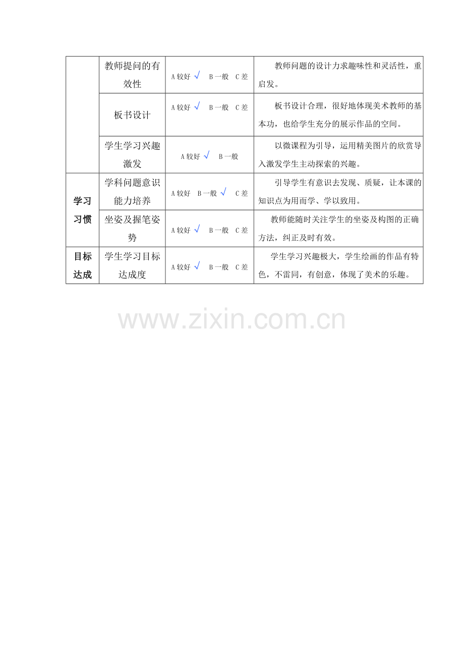 人美版小学美术二年级下册《茂密的花》课堂观察报告.doc_第2页