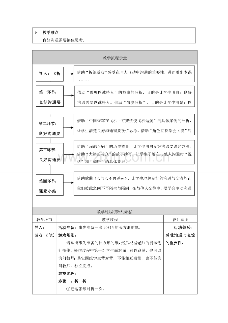 （秋季版）七年级道德与法治下册 第2单元 让我们真情互动 第4课 学会沟通 第2框 学会沟通和交往教案 北师大版-北师大版初中七年级下册政治教案.doc_第2页
