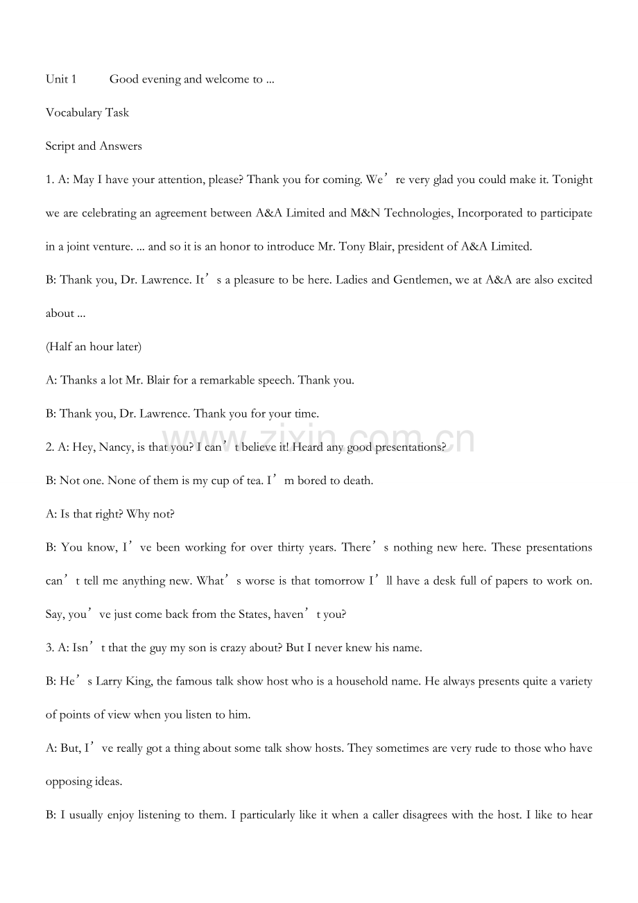 大学体验英语六_级level6_上机_答案.doc_第1页