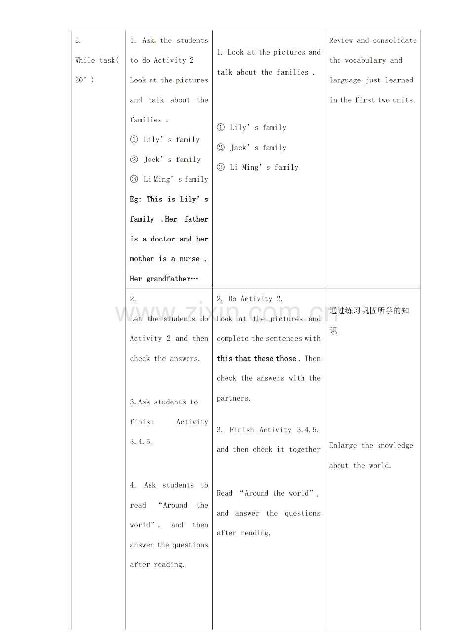 七年级英语上册 Module 2 Unit 3 Language in use教案 （新版）外研版-（新版）外研版初中七年级上册英语教案.doc_第2页
