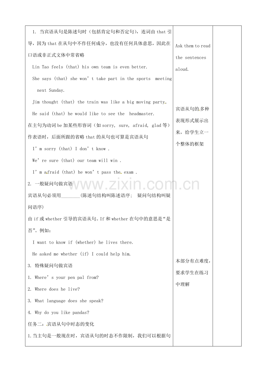 江苏省宿迁市宿豫县关庙镇中心学校九年级英语上册 Unit 3 Tennage problems Period4教案 牛津版.doc_第2页