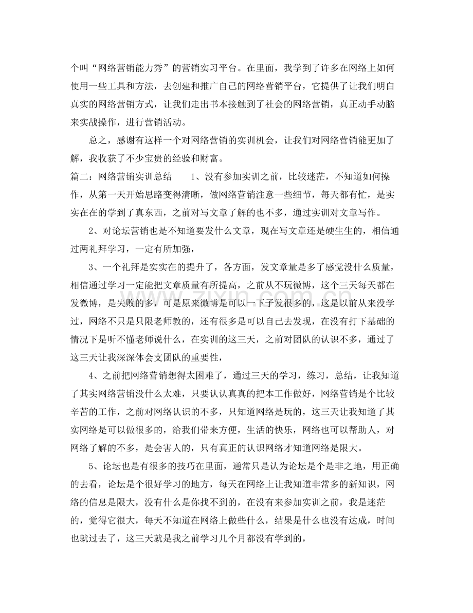 网络营销实训总结 .docx_第2页