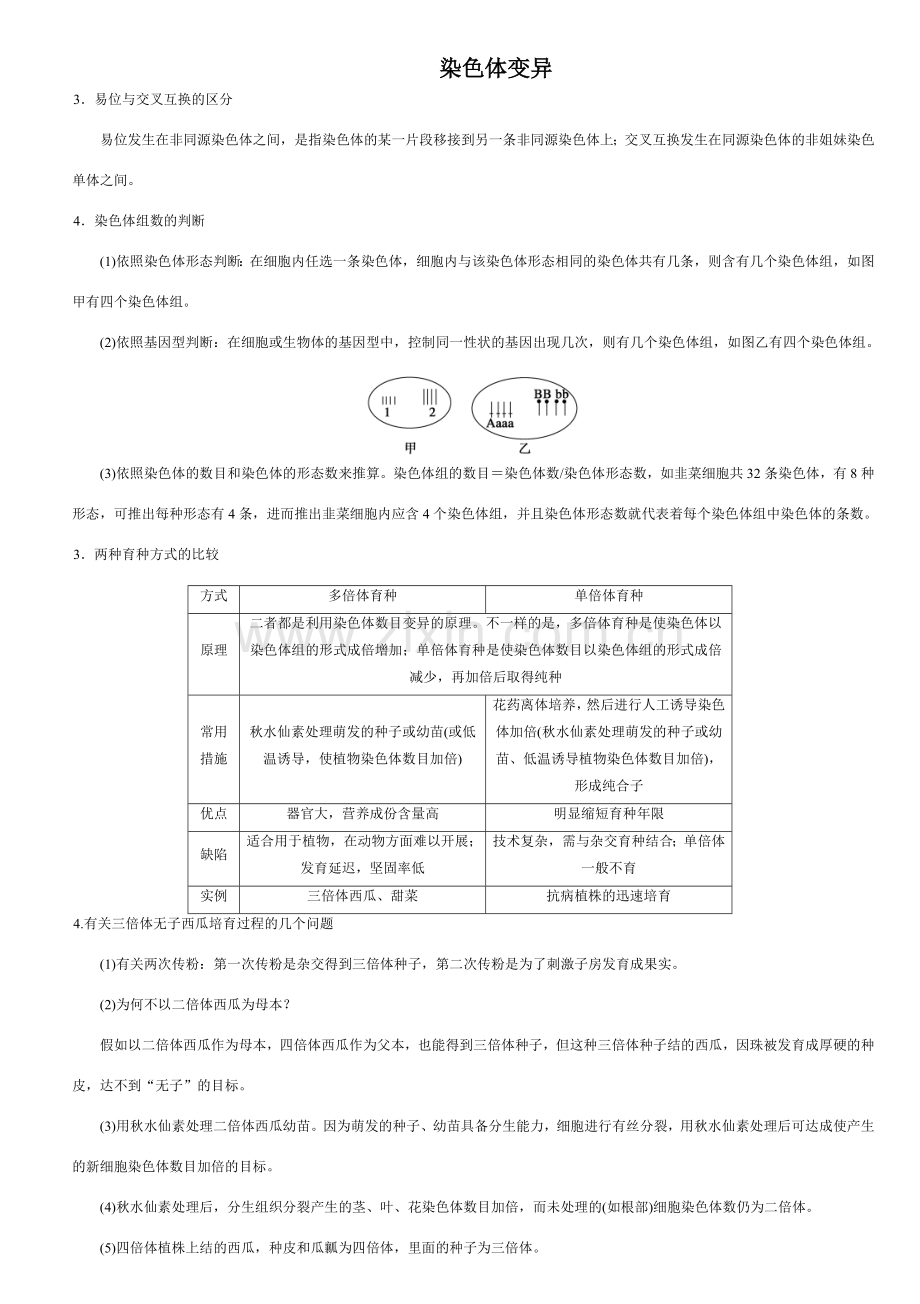 2024年染色体变异知识点总结r.doc_第1页
