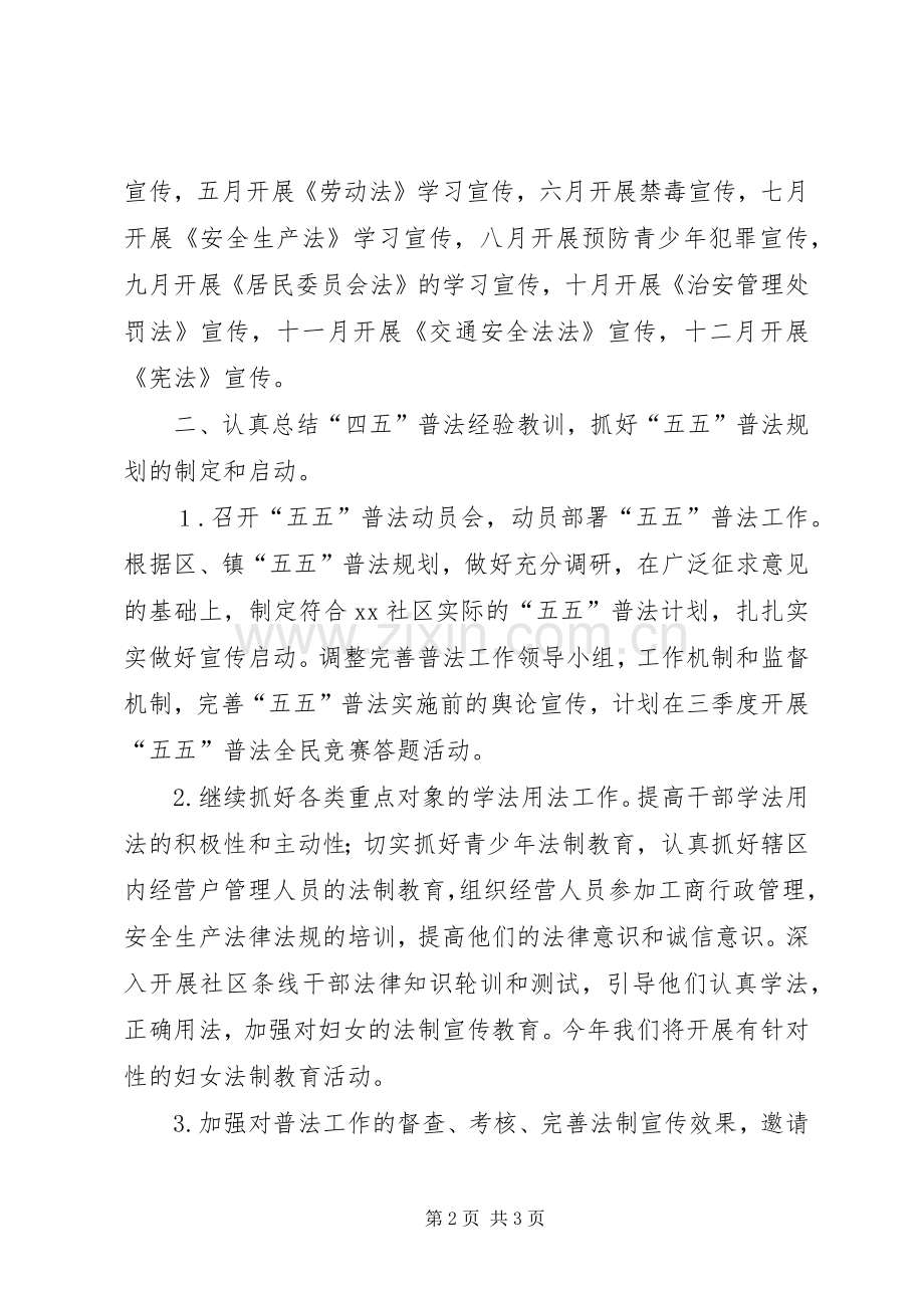 社区开展民主法制社区工作计划.docx_第2页