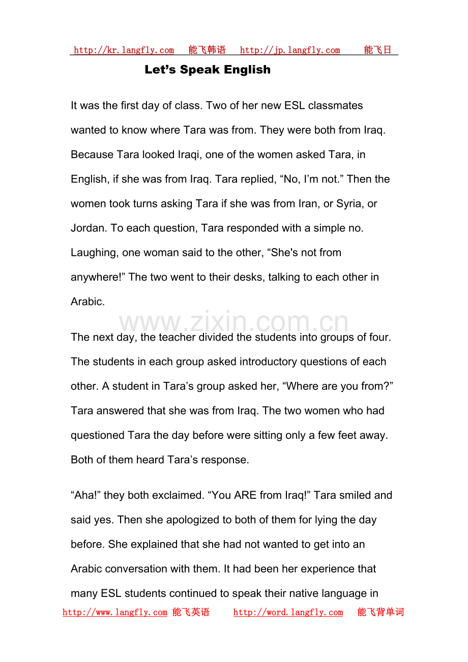 Let’sSpeakEnglish.doc_第1页