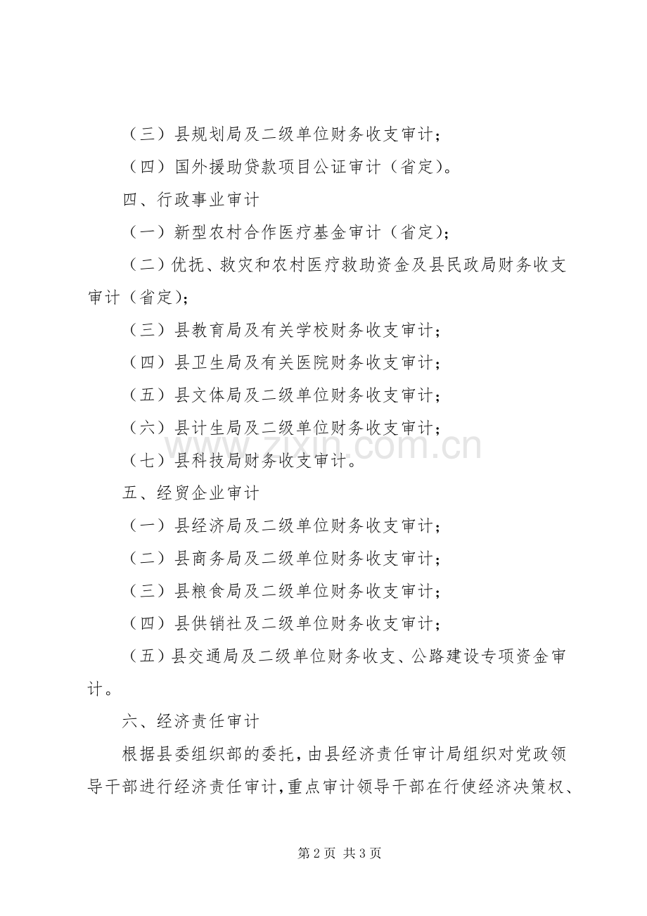 省审计工作全年计划 .docx_第2页