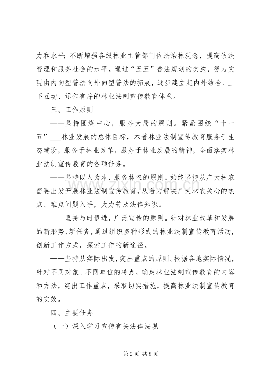 市林业系统五五普法规划 .docx_第2页