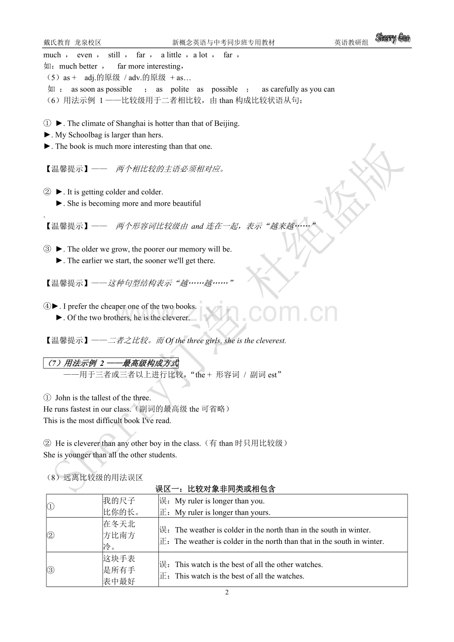 形容词、副词比较级及最高级-讲义.doc_第2页