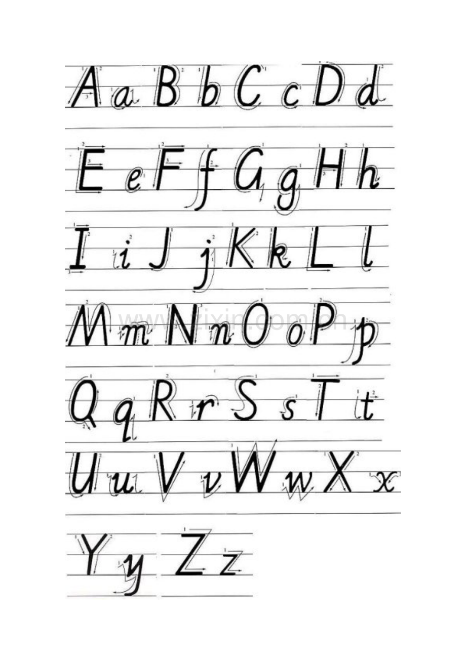 幼儿园字母及数字写法.doc_第2页