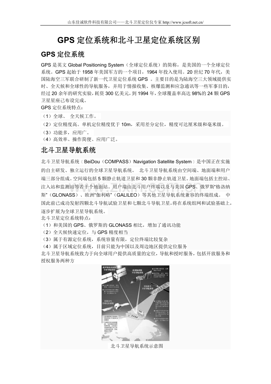 GPS定位系统及北斗卫星定位系统区别.doc_第1页