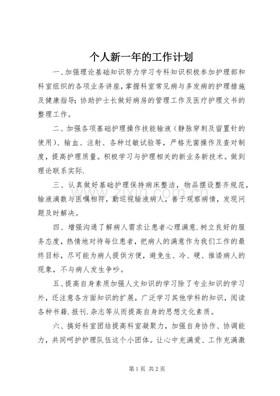 个人新一年的工作计划_1.docx_第1页