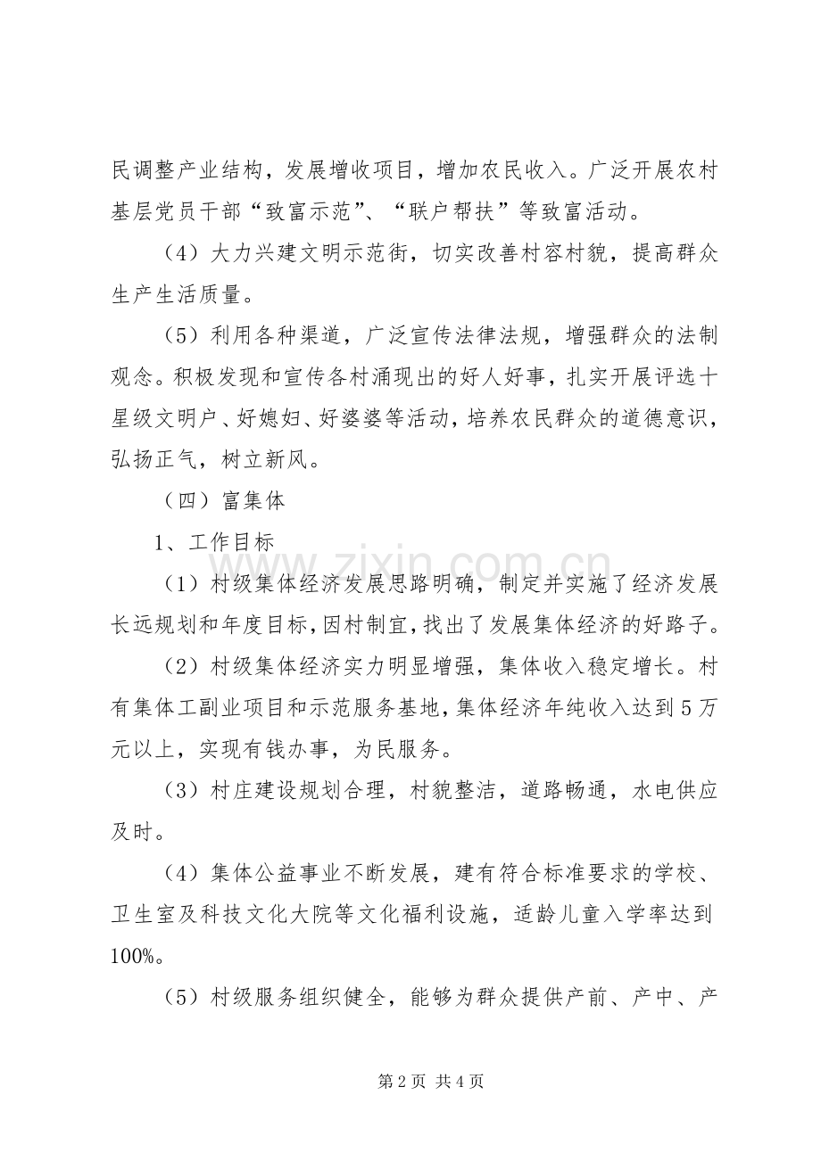 关于在全乡农村基层组织中实施“双强双富”工程的意见工作计划 .docx_第2页