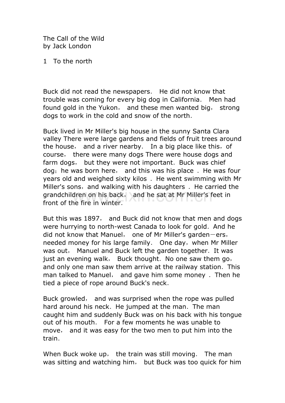 野性的呼唤_Thecallofwild.doc_第1页