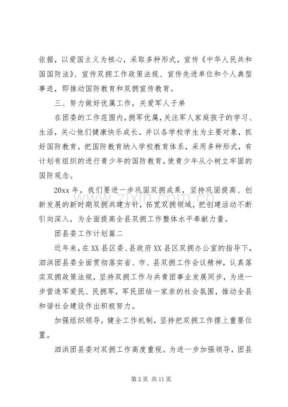 XX年团县委工作计划 .docx_第2页