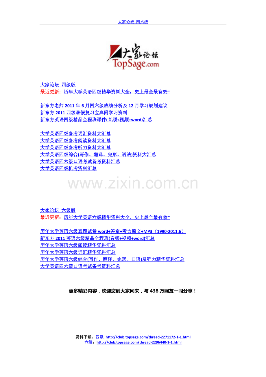 大学英语六级考试常用模板大全.doc_第1页