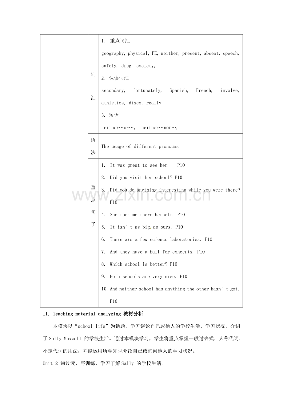 九年级英语下册 Module 2 Unit 2 What’s the best thing about school教案 外研版.doc_第2页