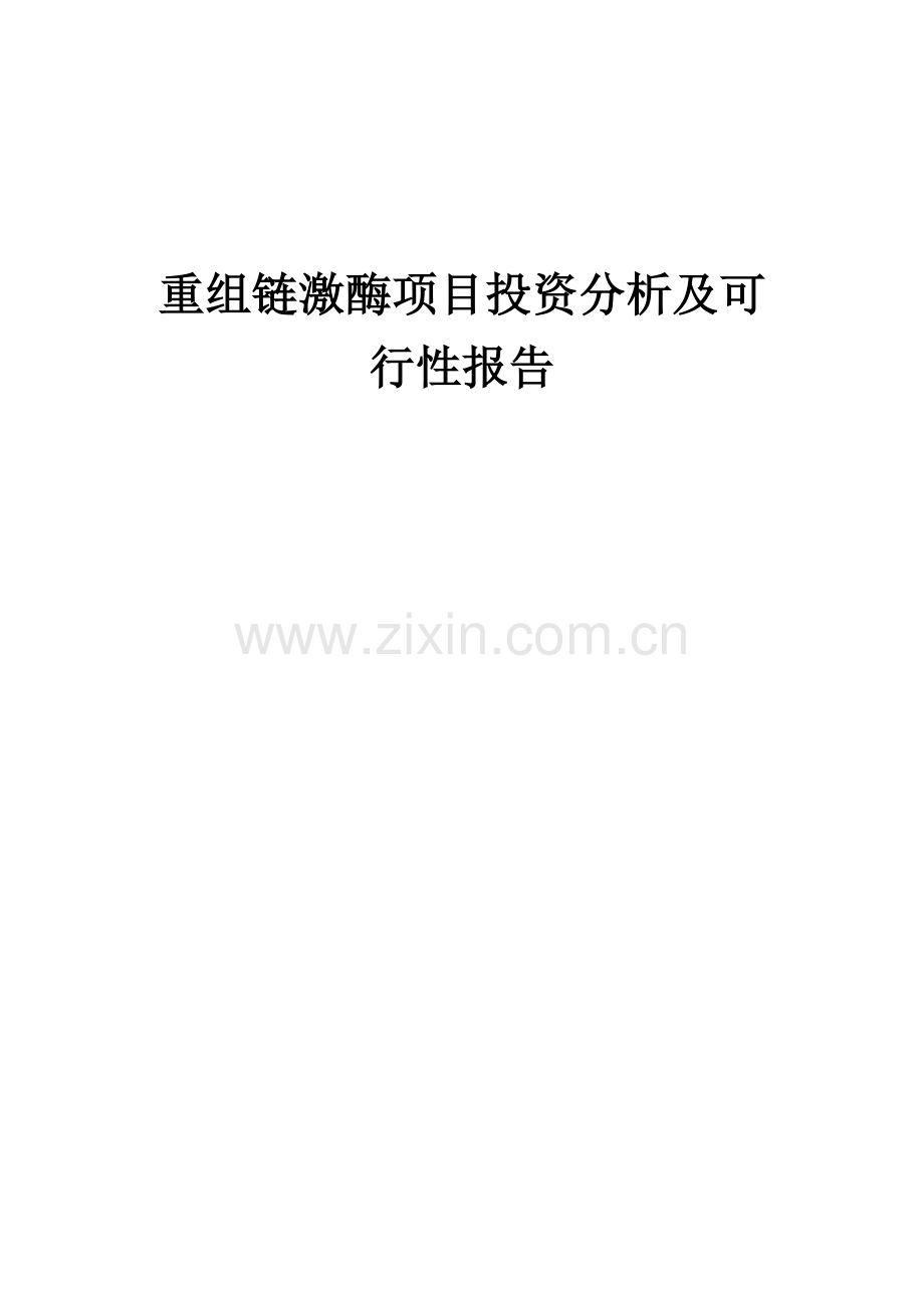 2024年重组链激酶项目投资分析及可行性报告.docx_第1页