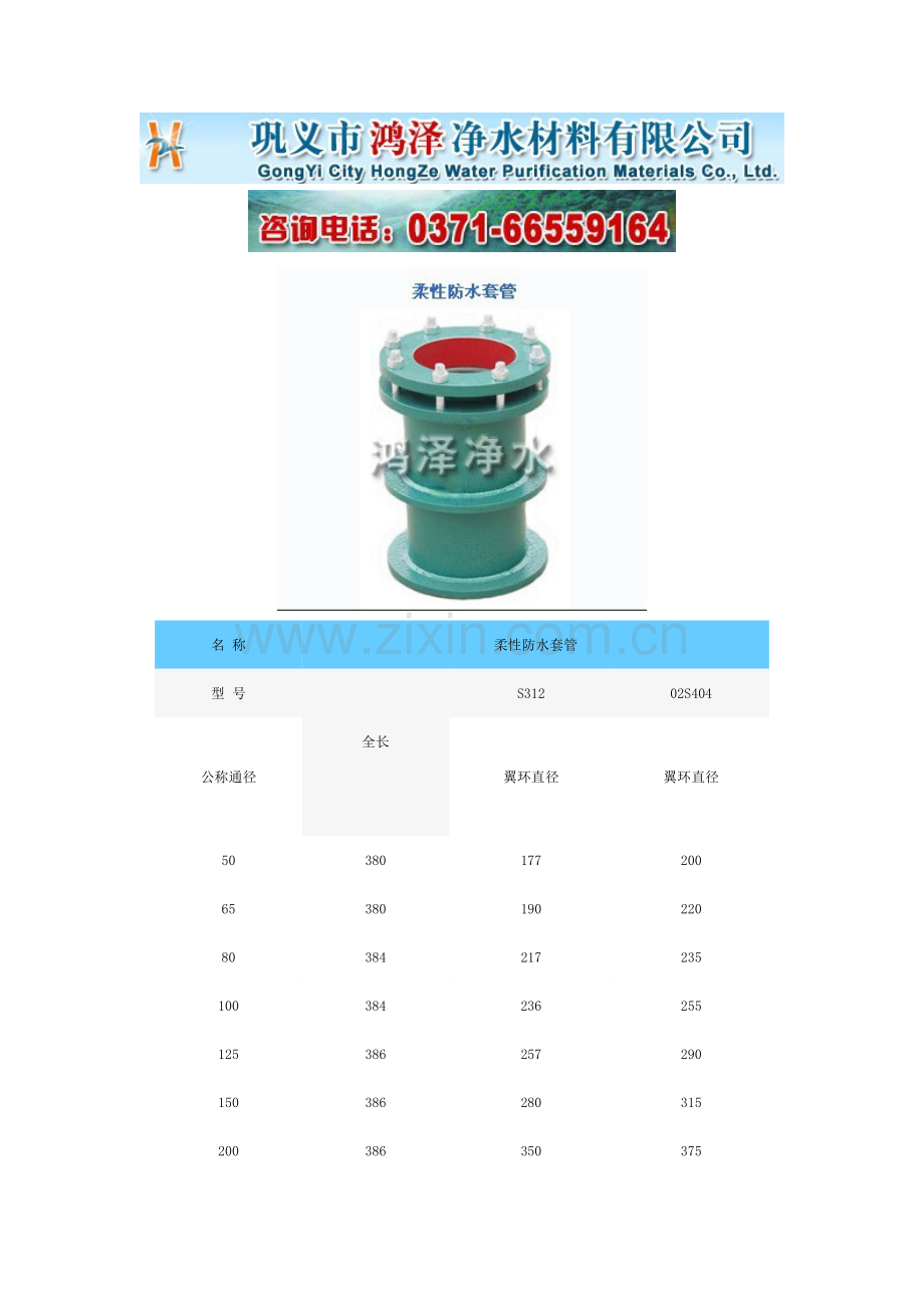 柔性防水套管用途和简介.doc_第1页
