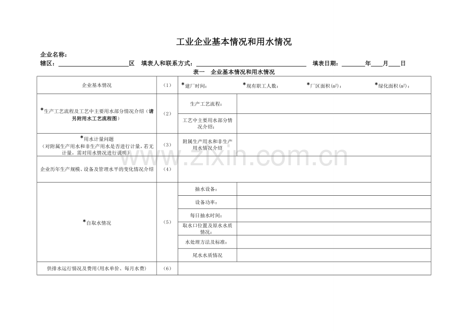 工业企业基本情况和用水情况.doc_第1页