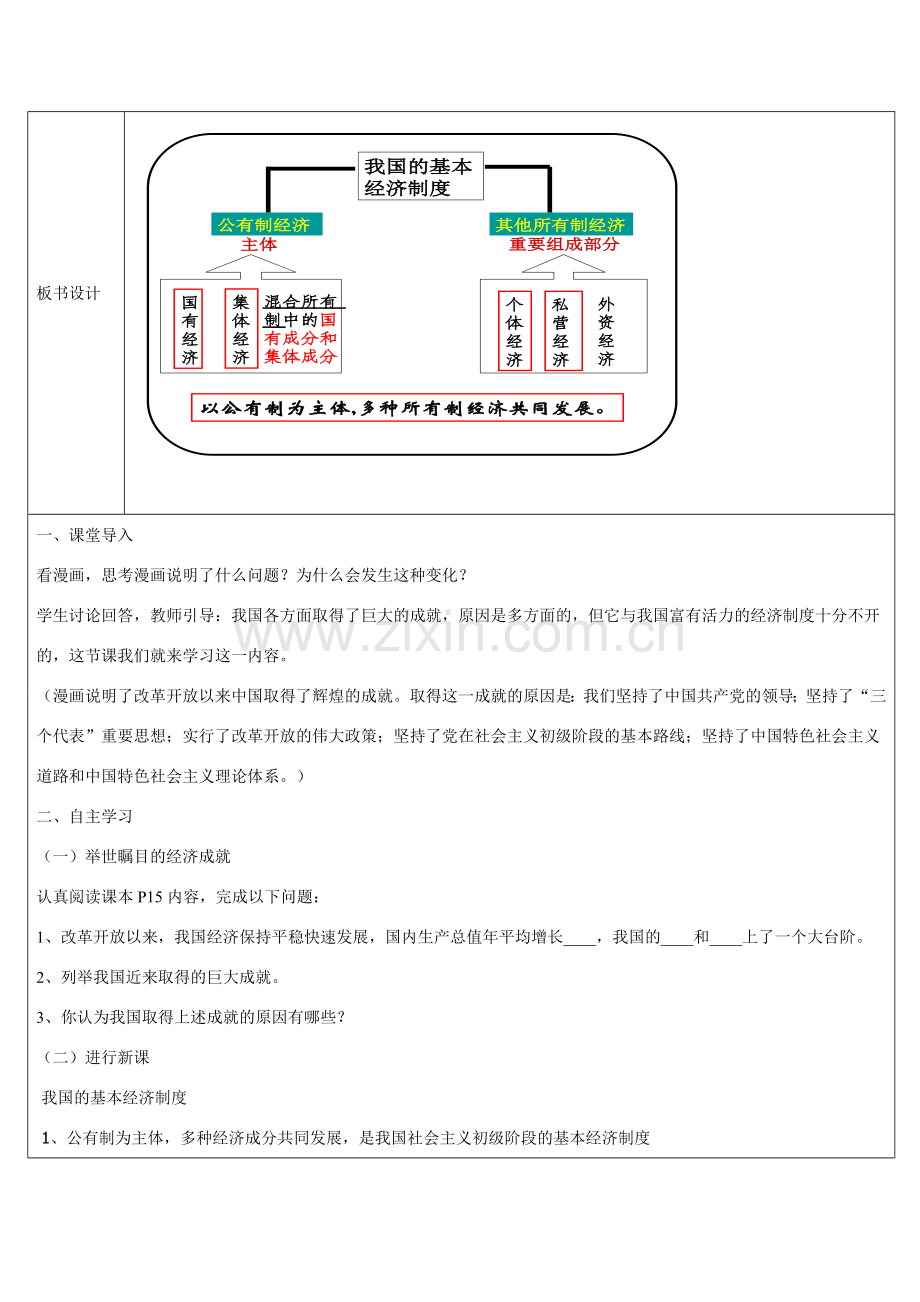 九年级政治 1.2富有活力的经济制度第一课时教案 粤教版.doc_第2页