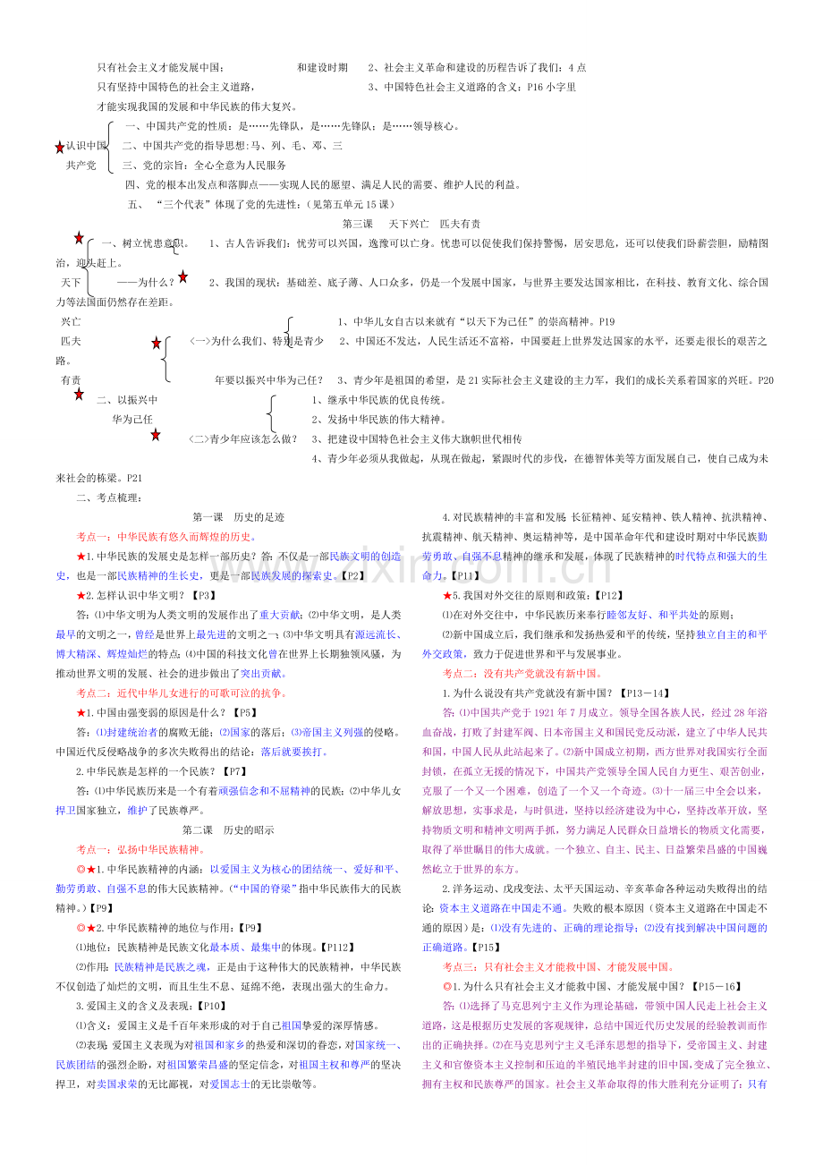 八年级政治下册 权利与义务专题复习教学教案.doc_第2页