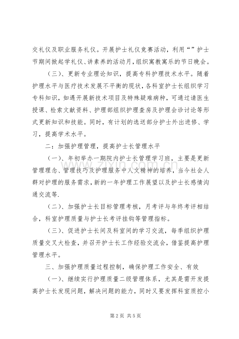 关于个人护理工作计划.docx_第2页