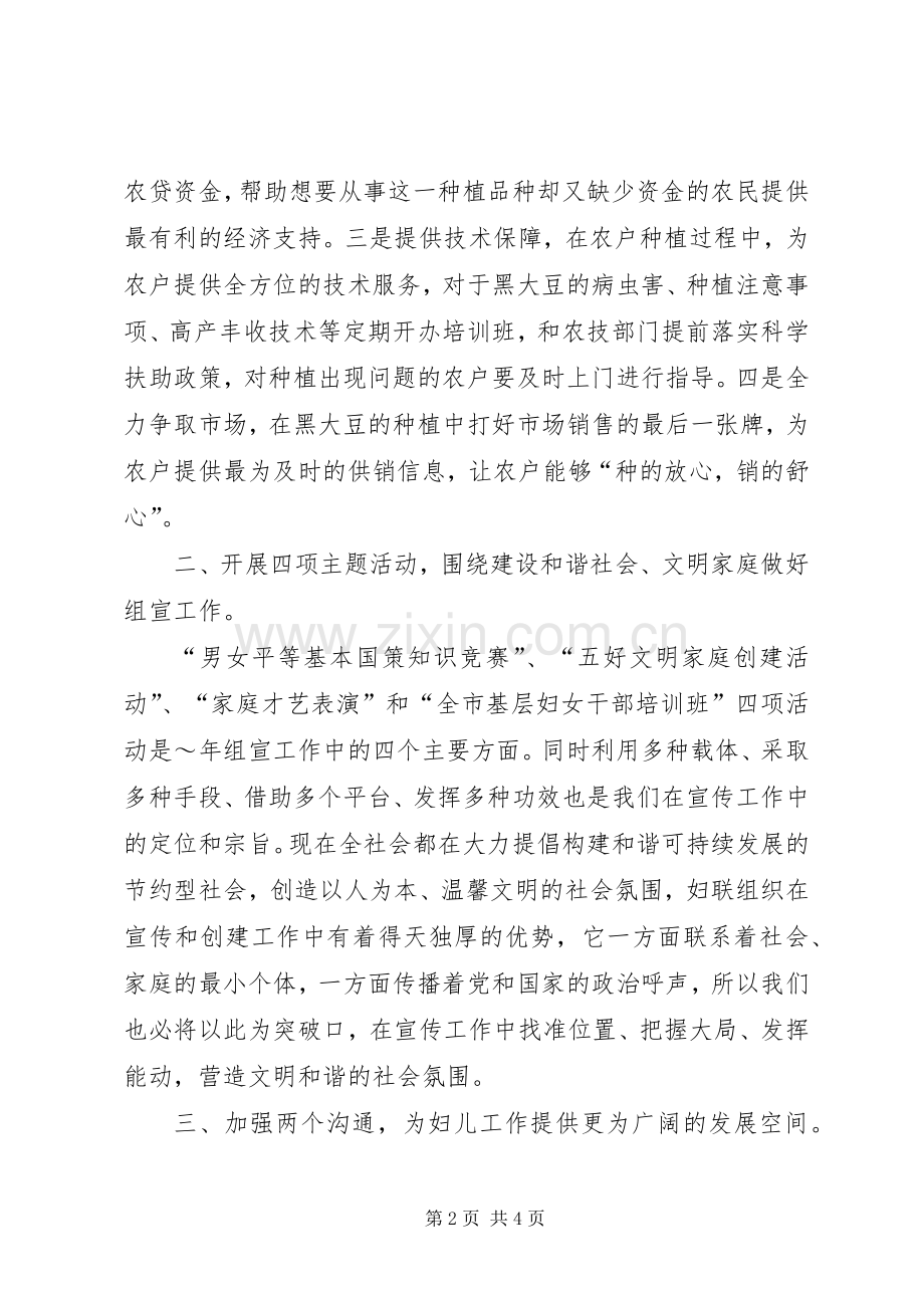XX年市妇联工作计划.docx_第2页