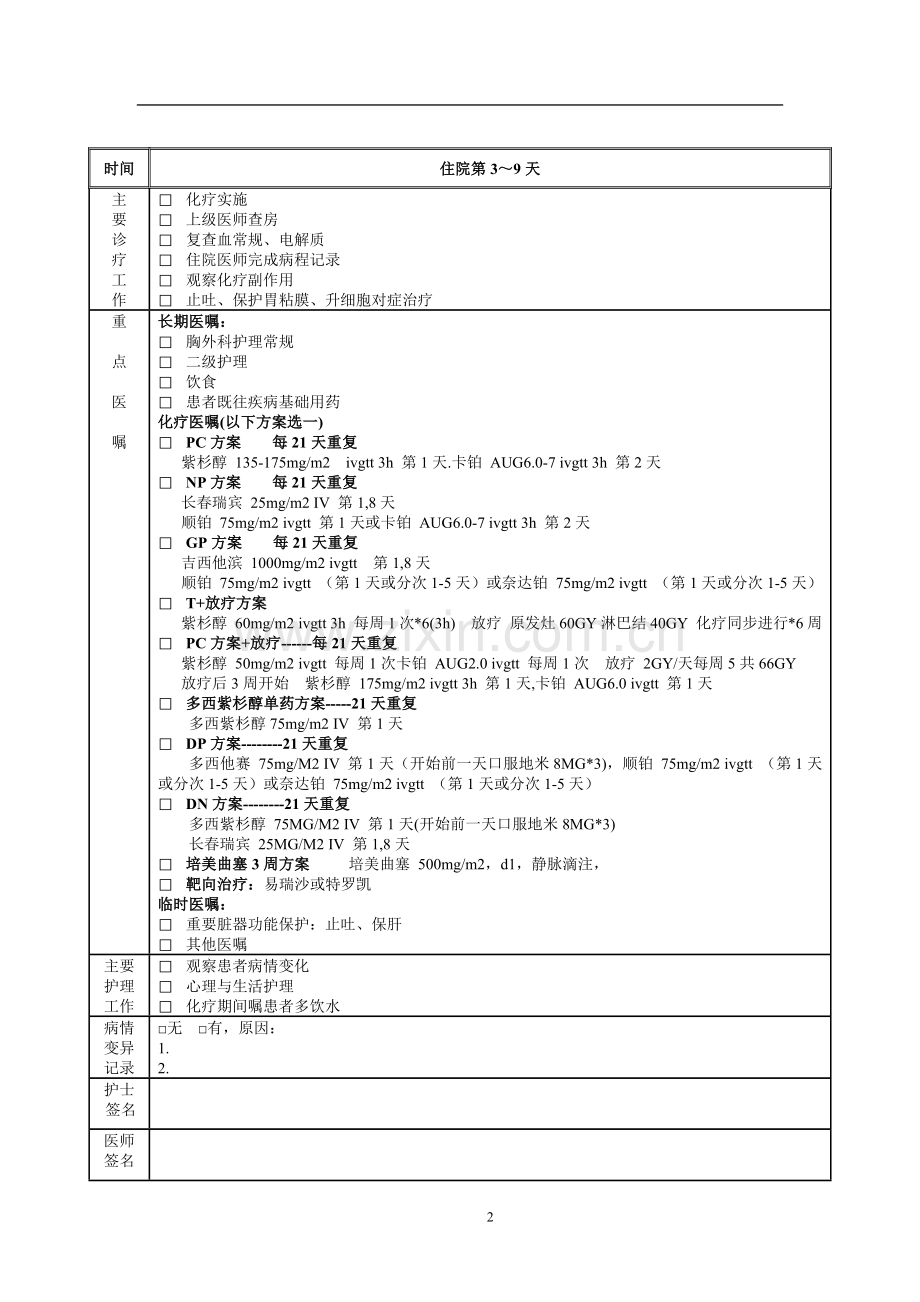 肺癌化疗临床路径.doc_第2页