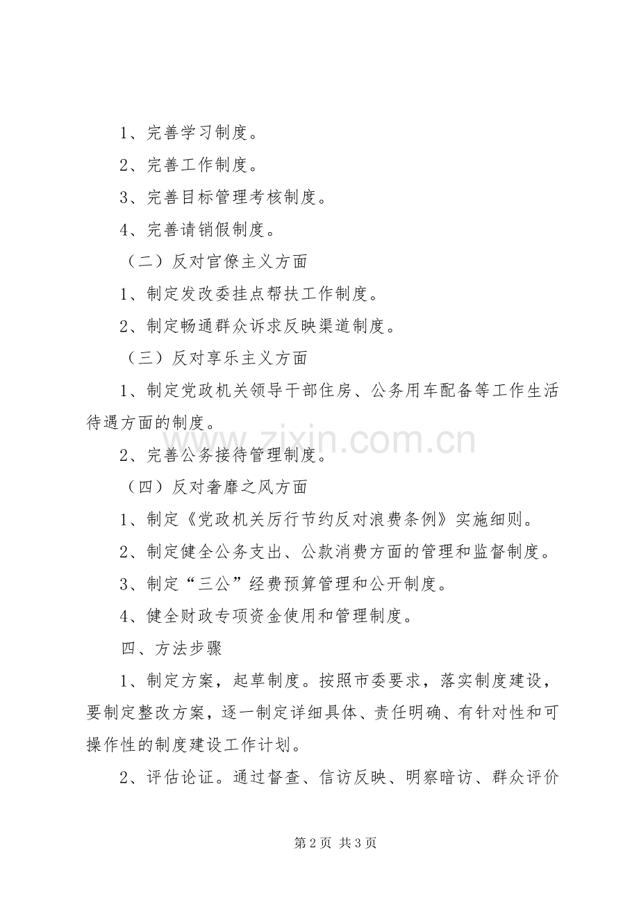 发改委四风突出问题整治工作计划.docx_第2页