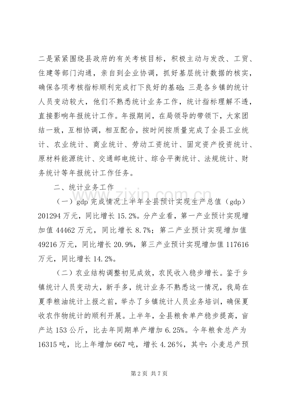 县统计局上半年工作总结和下半年工作安排.docx_第2页