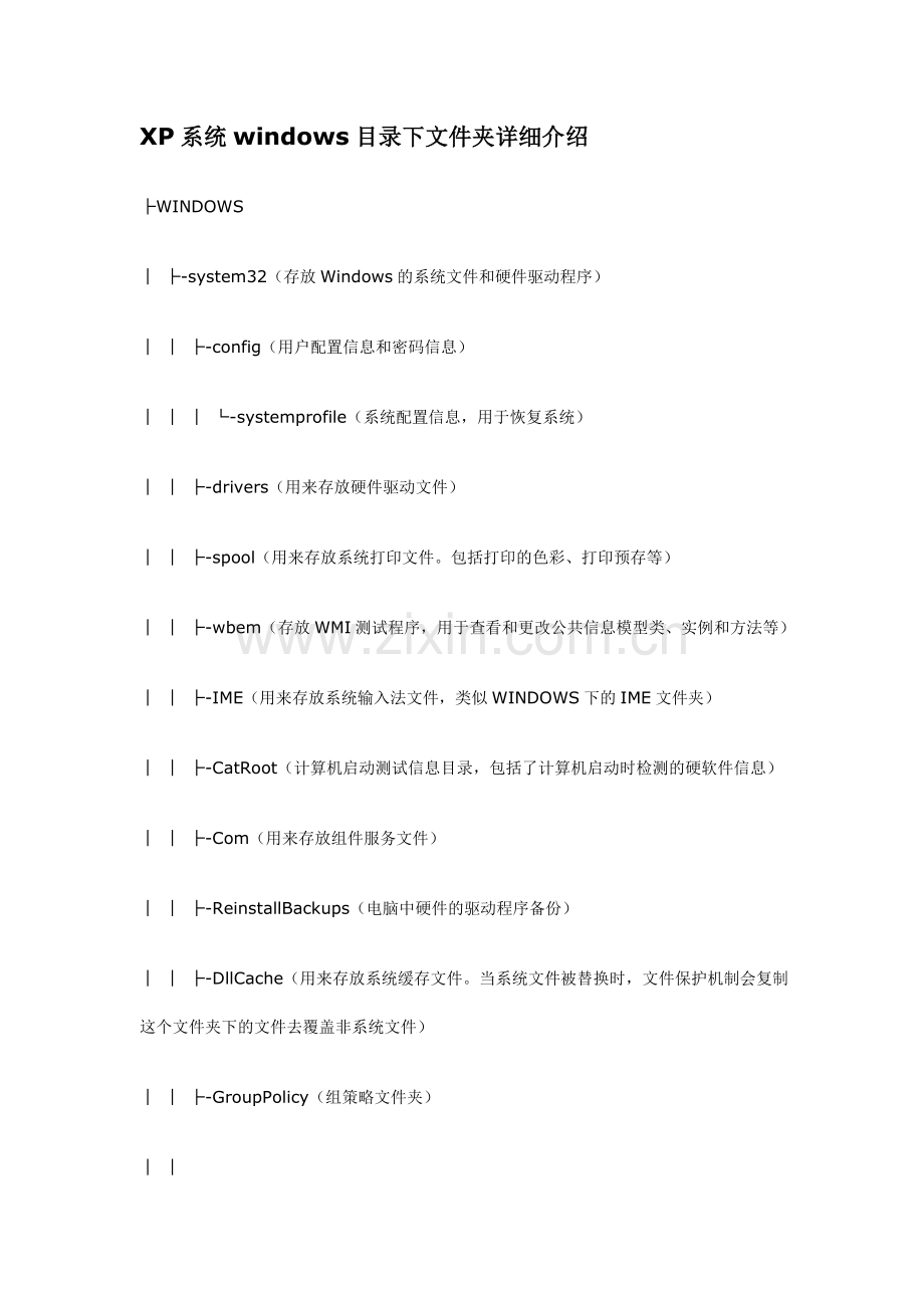 XP系统windows目录下文件夹详细介绍.doc_第1页