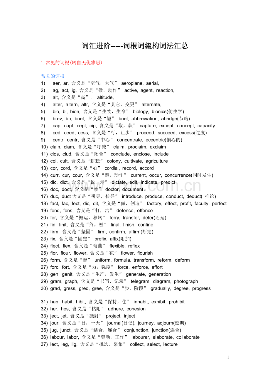 词汇进阶-----词根词缀构词法汇总.doc_第1页