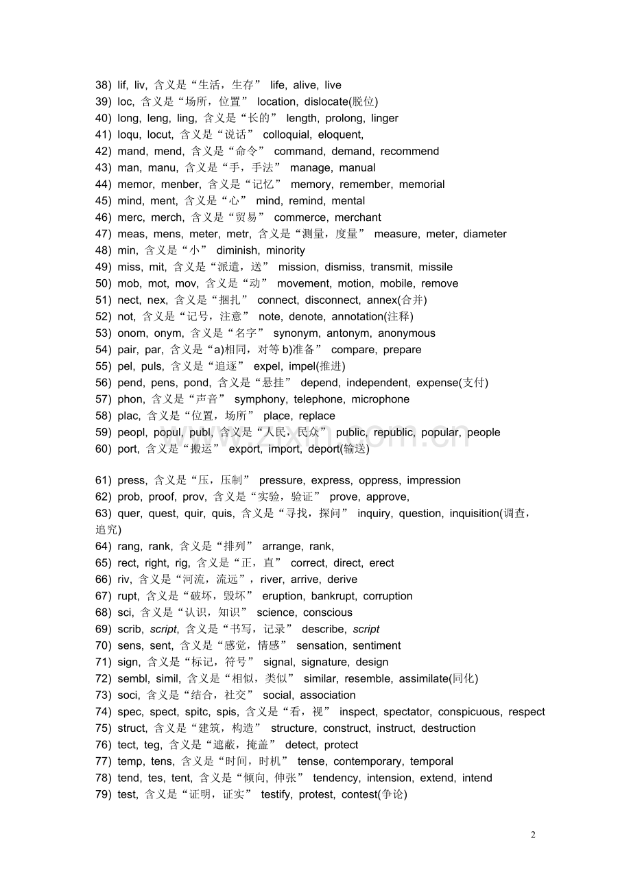 词汇进阶-----词根词缀构词法汇总.doc_第2页