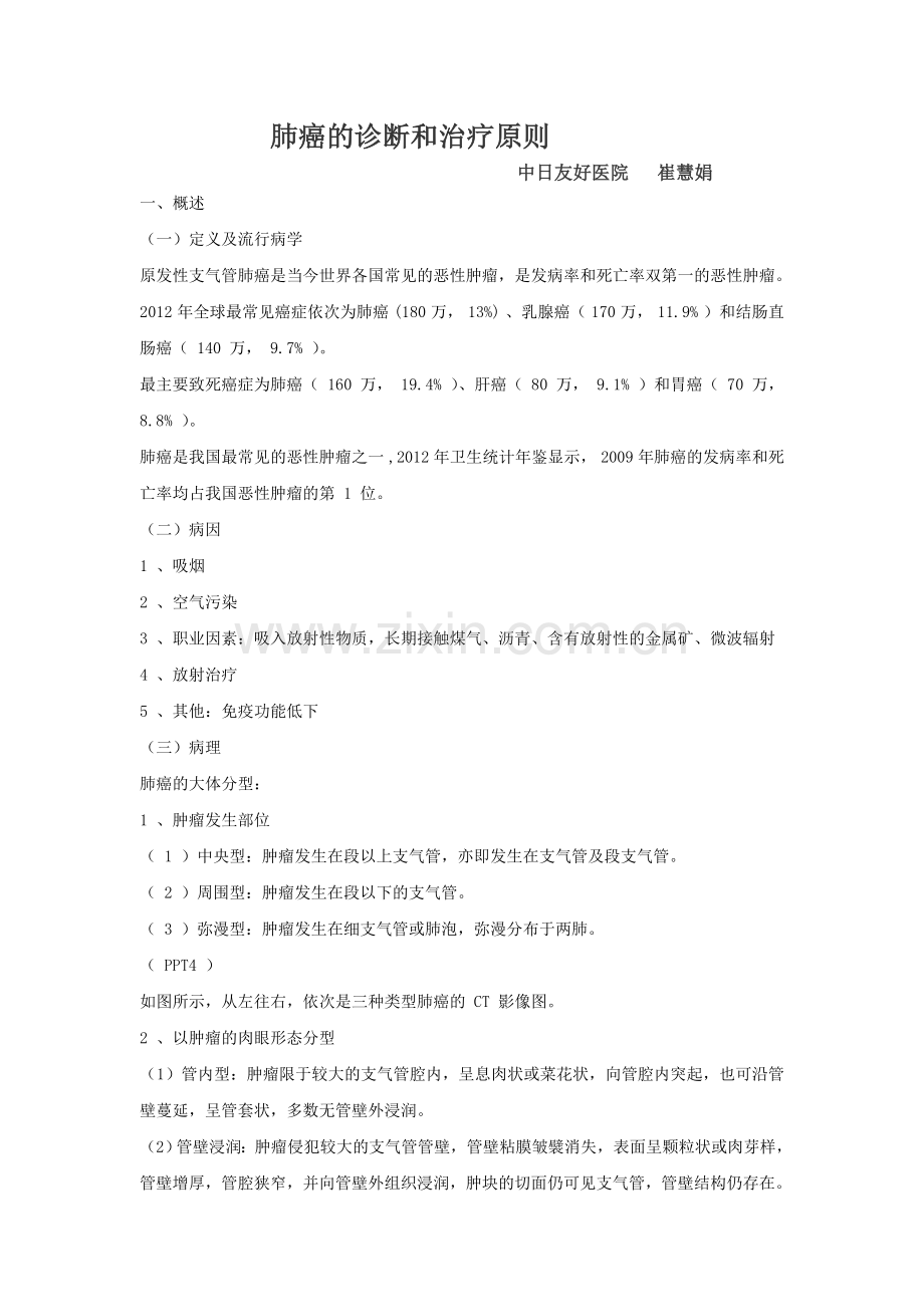 肺癌的诊断和治疗原则(DOC).doc_第1页