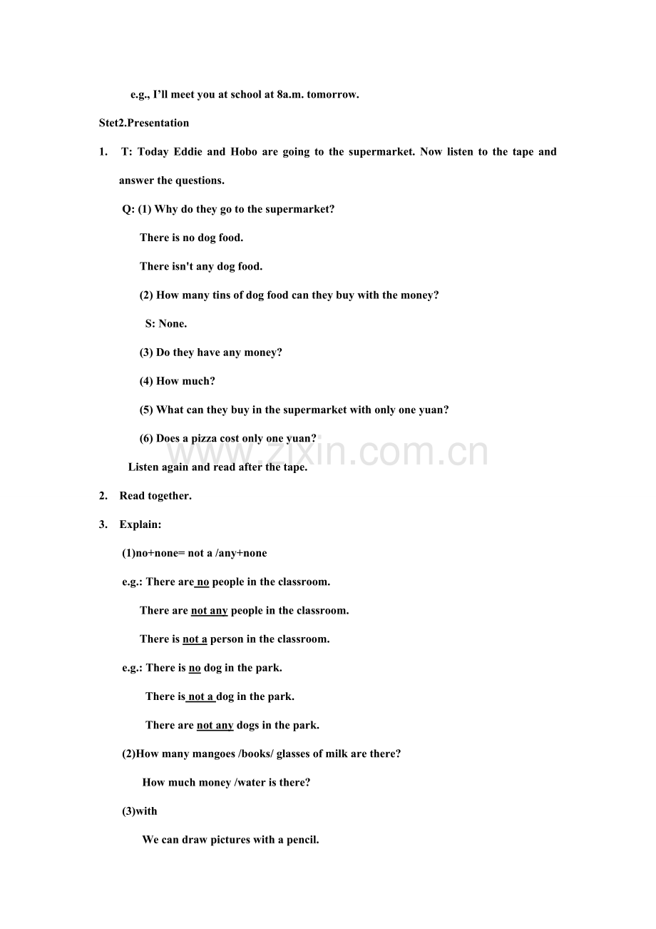 七年级英语下unit2全套教案牛津版.doc_第2页