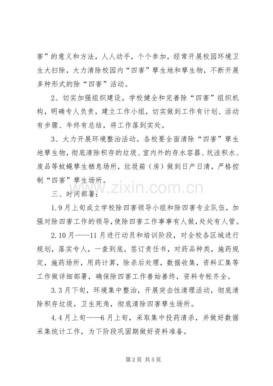 潘店镇中学除四害工作计划.docx_第2页
