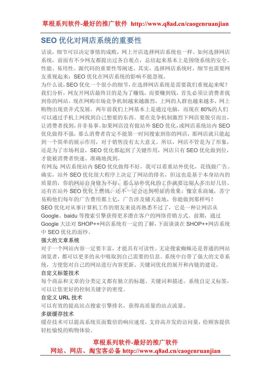 SEO优化对网店系统的重要性.doc_第1页