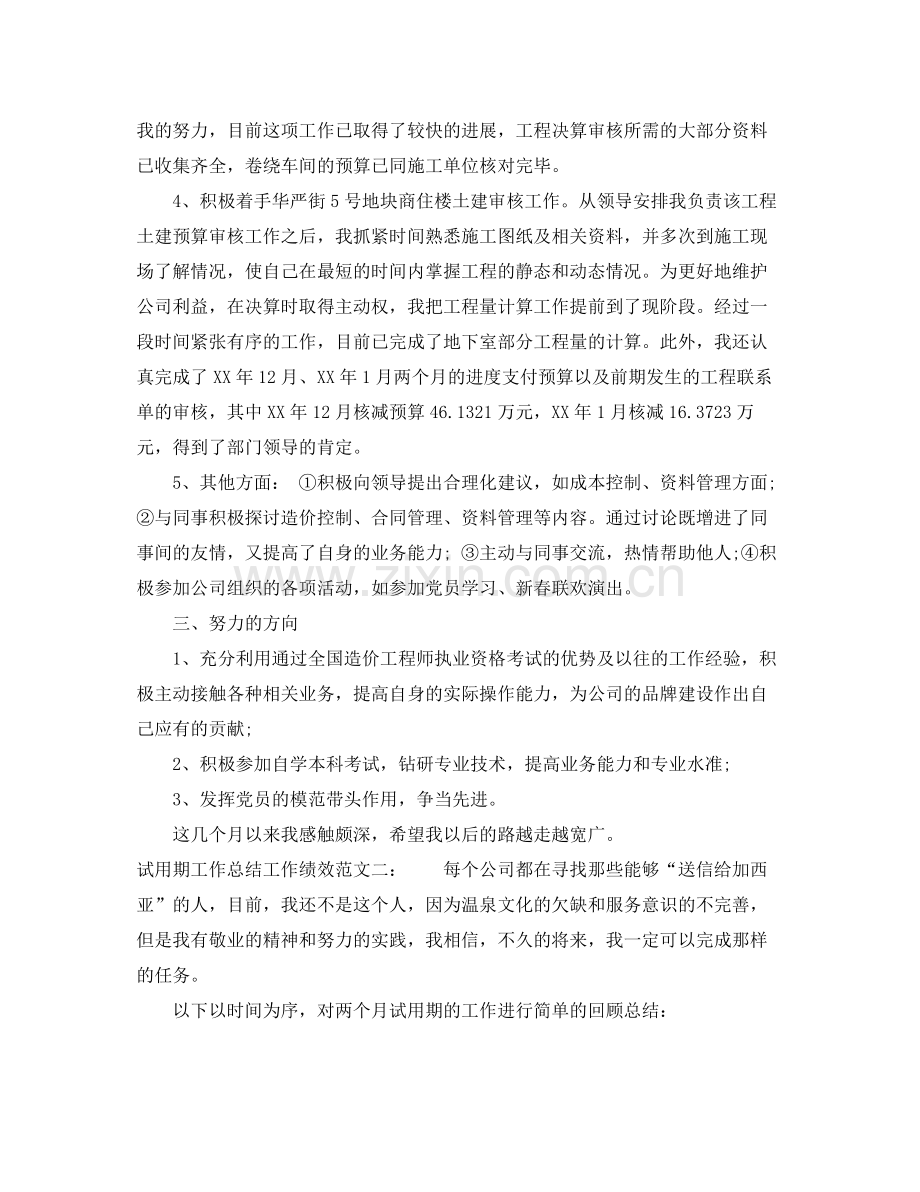 试用期工作总结工作绩效 .docx_第2页