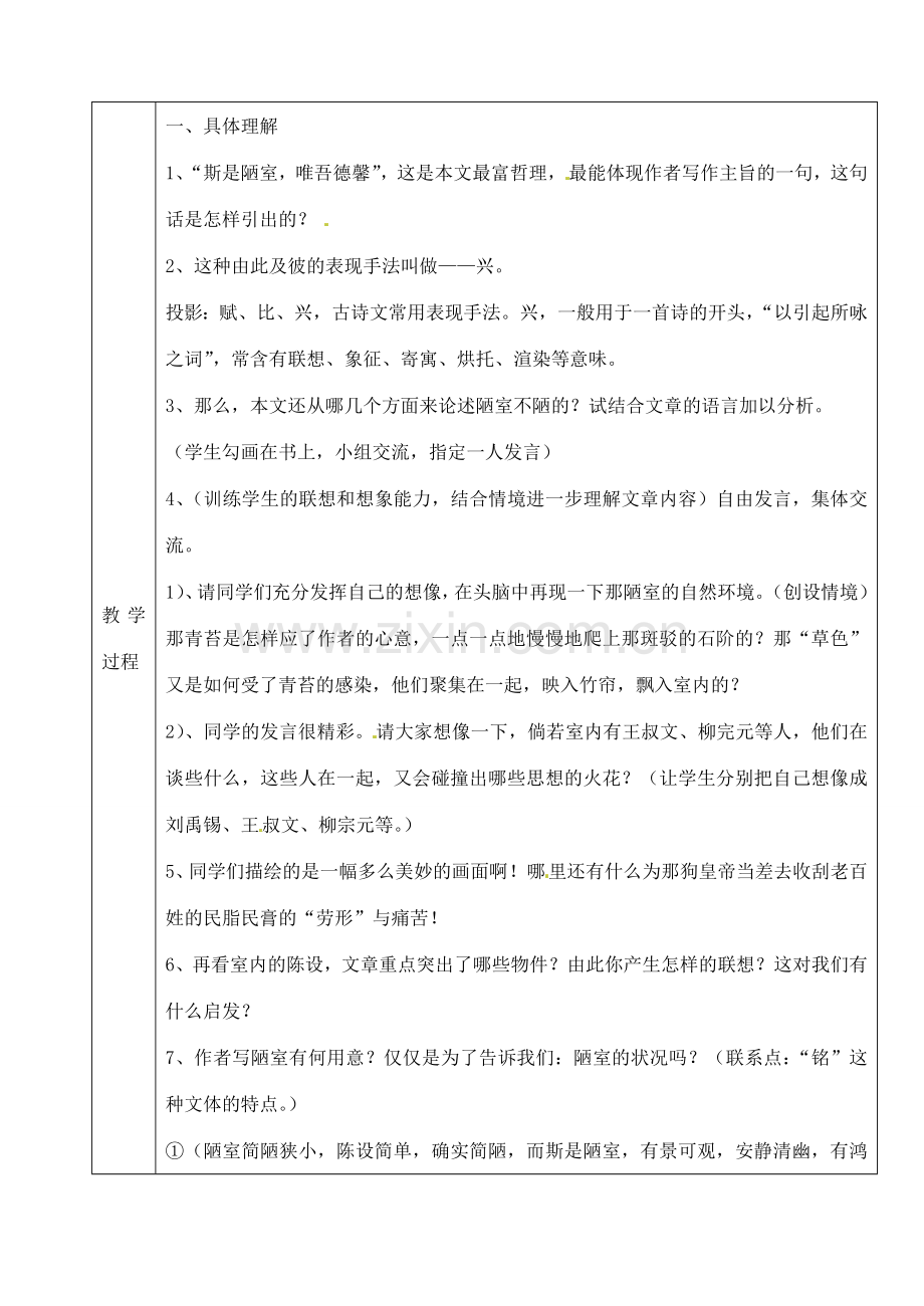 北京市房山区周口店中学八年级语文下册《第22课 陋室铭》教案 新人教版.doc_第2页