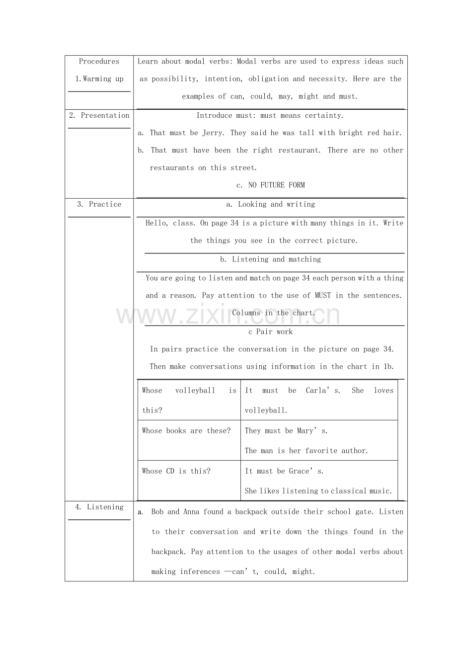 九年级英语上册 Unit 5《It must belong to Carla》教案 人教新目标版.doc_第2页