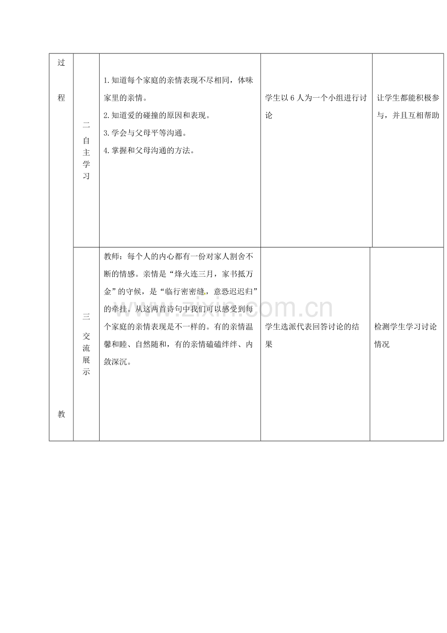 云南省昆明市东川区七年级道德与法治上册 第七课 亲情之爱 第2框 爱在家人间教案 新人教版.doc_第2页