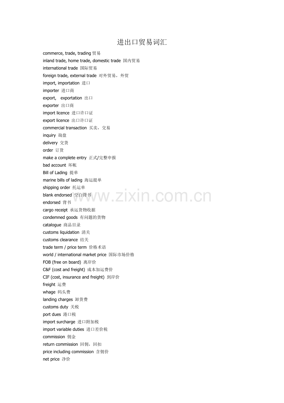 国际贸易英语词汇.doc_第1页