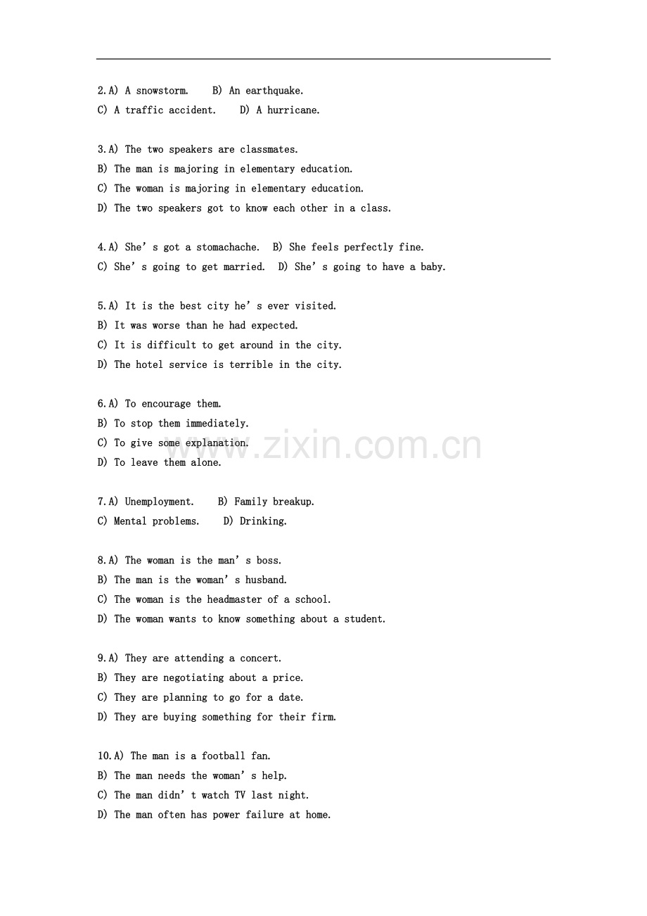 中国名校英语六级密卷5卷.doc_第2页