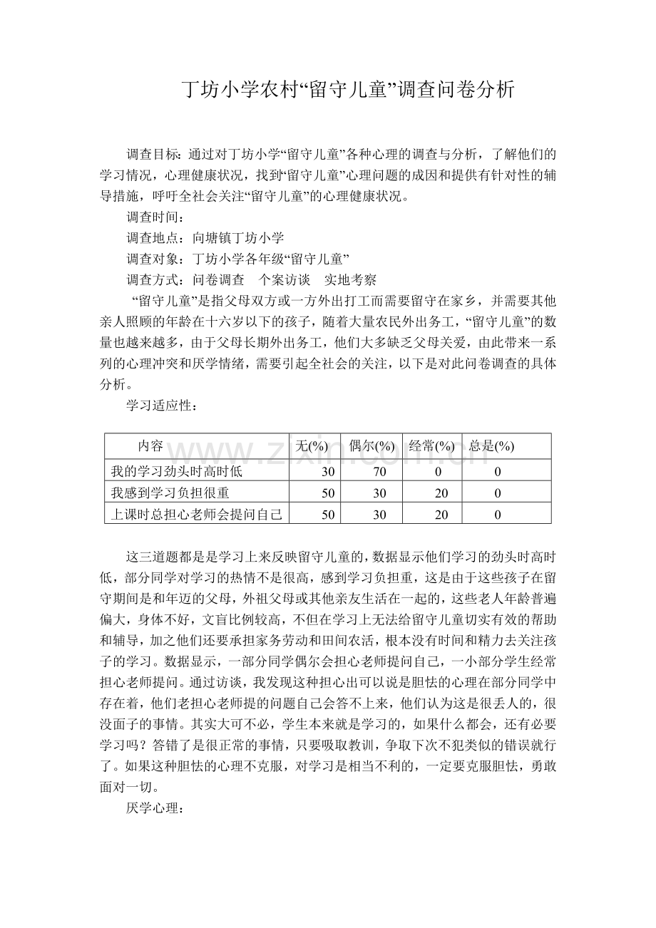 厌学调查问卷分析.doc_第1页