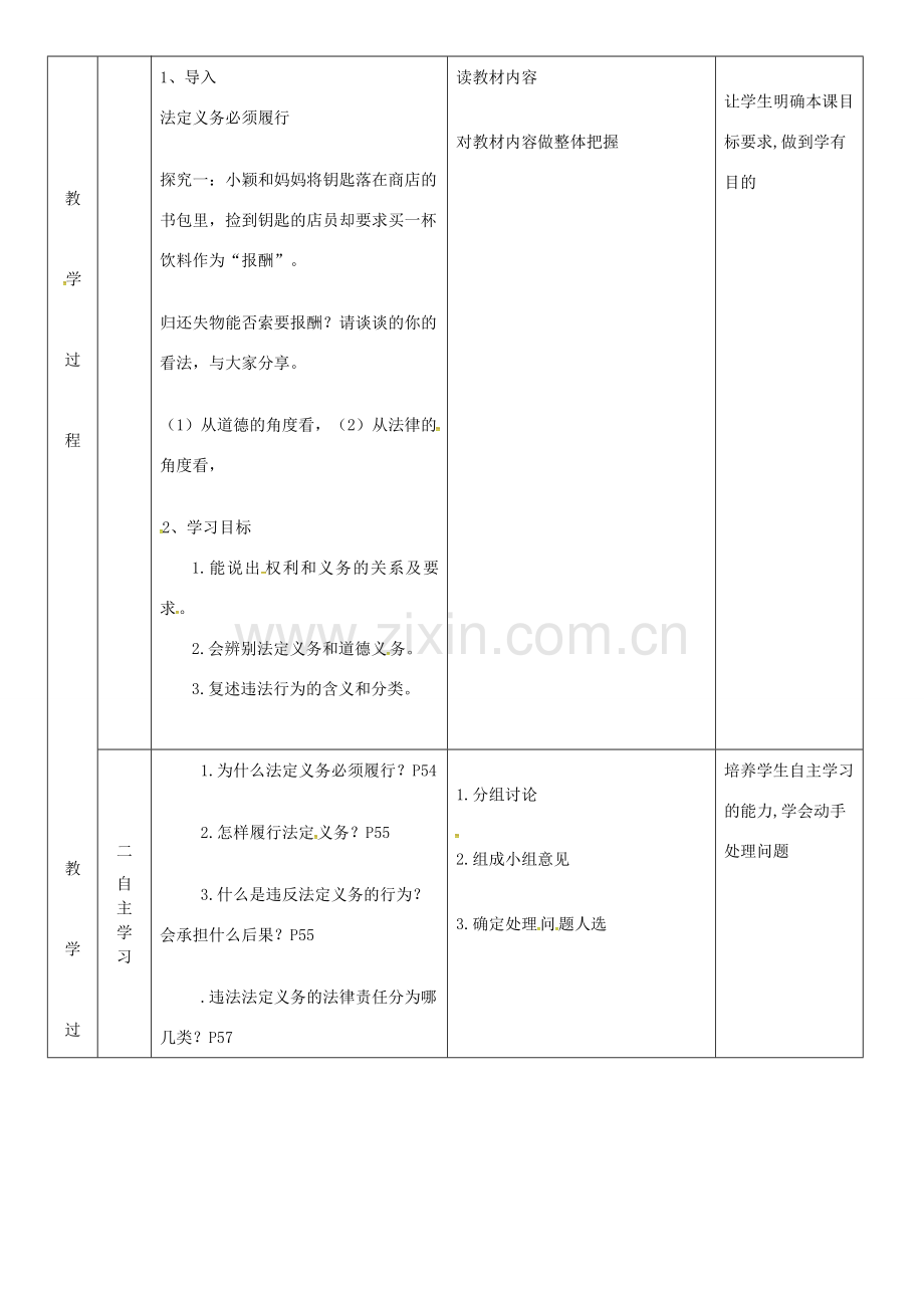 云南省昆明市东川区八年级道德与法治下册 第二单元 理解权利义务 第四课 公民义务 第2框 依法履行义务教案2 新人教版-新人教版初中八年级下册政治教案.doc_第2页
