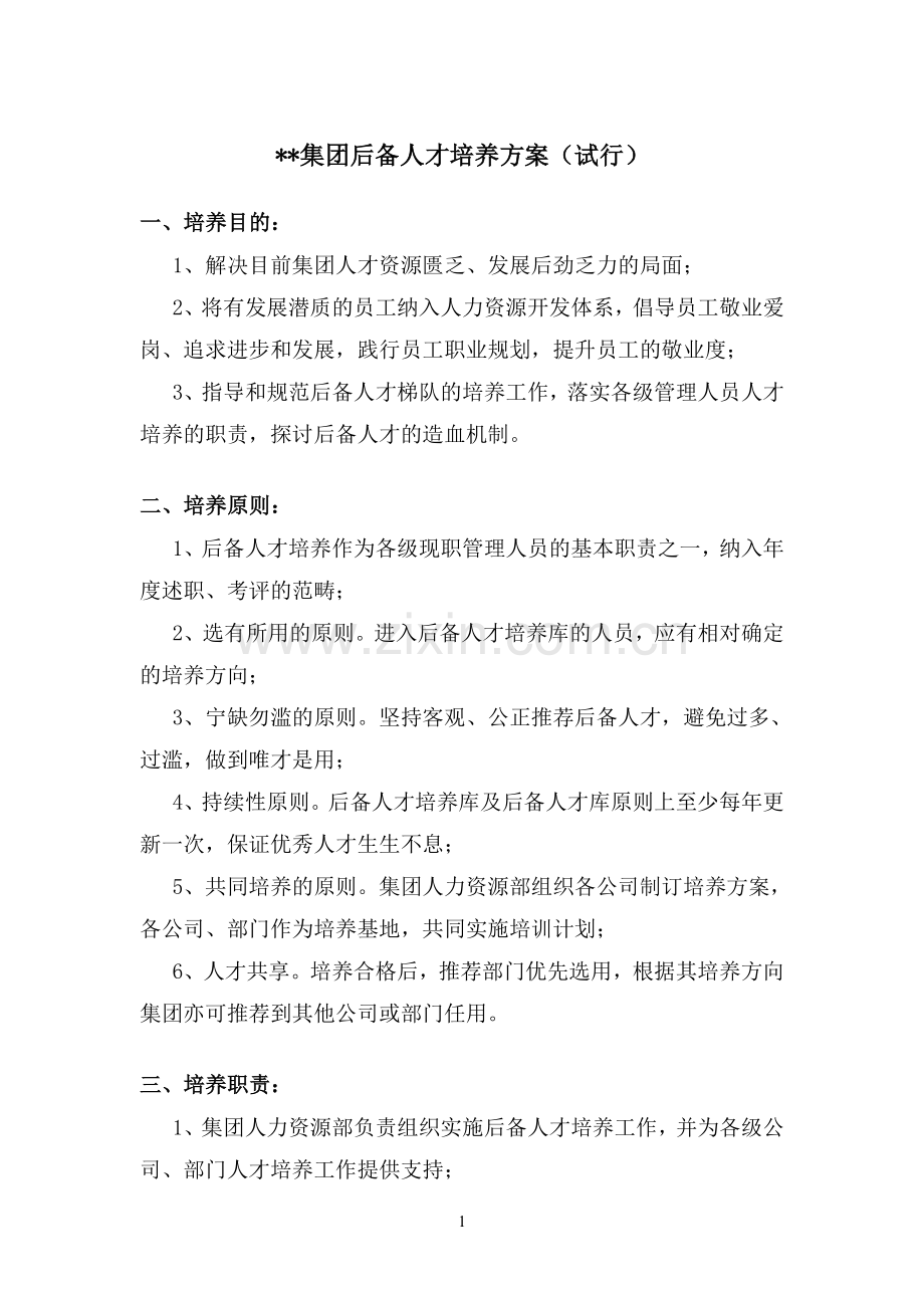 集团后备人才培养方案 (1).doc_第1页