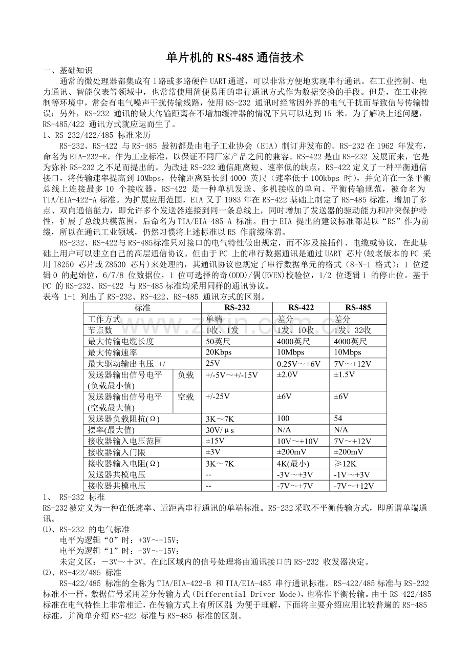 单片机通信技术_485.doc_第1页